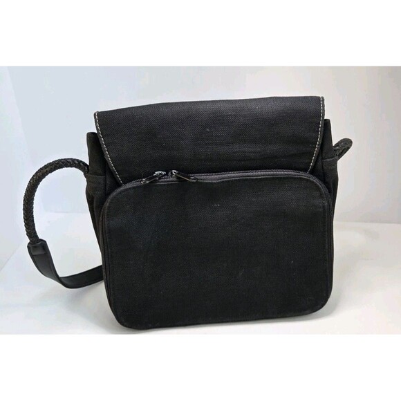 Canvas shoulder tote bag women's Many Compartments Cute Details 9" X 9" - Picture 3 of 7